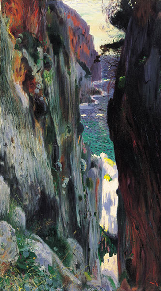 Joaquim Mir - L’abisso, Maiorca, 1901 Olio su tela, cm 175 x 98 Colección Carmen Thyssen-Bornemisza