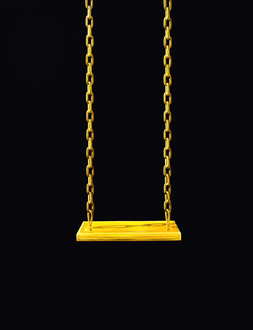 Geppy Pisanelli - The gold swing oil on linen 170X 130X 5 cm year 2011