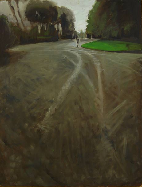 Paolo La Motta - Jogging - 83x62 - olio su tavola - 2008